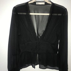 Deep-V blouse from Zara!